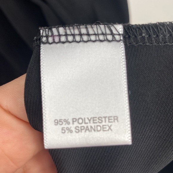 Avenue Midi Dress Women‎ Size 26/28 Plus Black Ruched Detail Flowy Short Sleeve - Picture 7 of 13